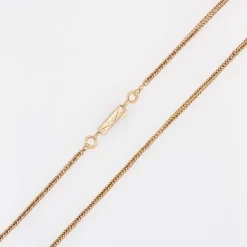 Chaine ancienne maille palmier or rose