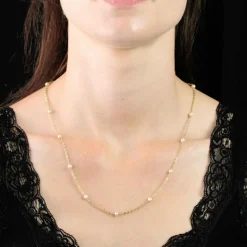 Chaine en or jaune et ses perles de culture