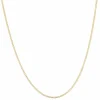 Chaine en or jaune maille gourmette limée