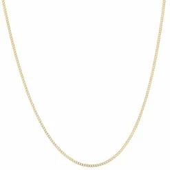 Chaine en or jaune maille gourmette limée