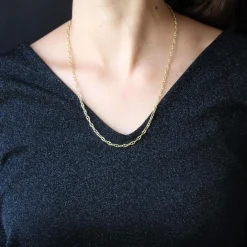 Chaine en or jaune maille marine