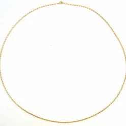 Chaine en or jaune maille forçat limée