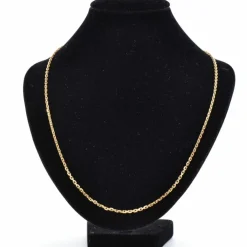 Chaine en or jaune maille forçat limée