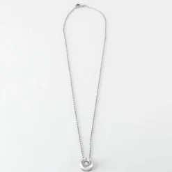 Chaine et pendentif diamant or blanc 18K