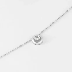 Chaine et pendentif diamant or blanc 18K
