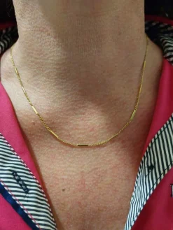 Chaine maille bâton Or jaune