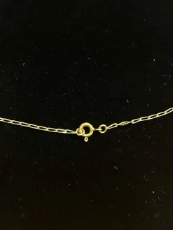 Chaine maille cheval or jaune