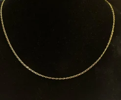 Chaine maille cheval or jaune