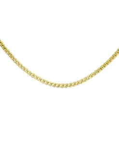 Chaine maille double infinity or jaune