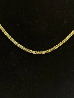 Chaine maille double infinity or jaune