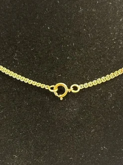 Chaine maille double infinity or jaune