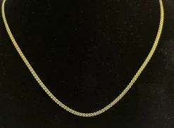 Chaine maille double infinity or jaune