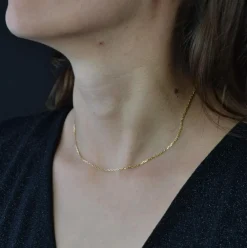 Chaine maille forçat limée or