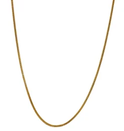 Chaine maille gourmette en or jaune 18k