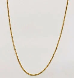 Chaine maille gourmette en or jaune 18k