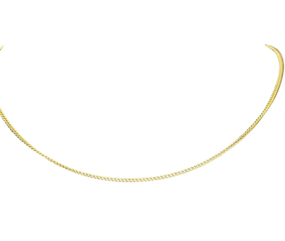 Chaine maille gourmette or jaune