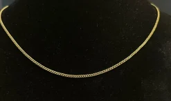 Chaine maille gourmette or jaune