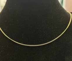 Chaine maille gourmette or jaune