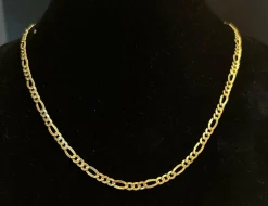Chaine maille gourmette or jaune