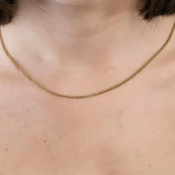 Chaine maille gourmette or jaune