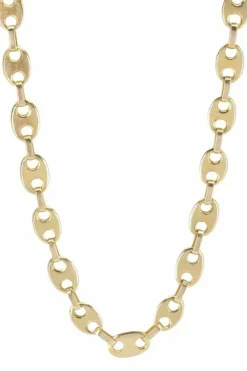 CHAINE MAILLE GRAIN DE CAFÉ PLATE