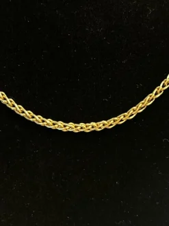 Chaine maille palmier or jaune