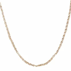 Chaine maille pliée or rose