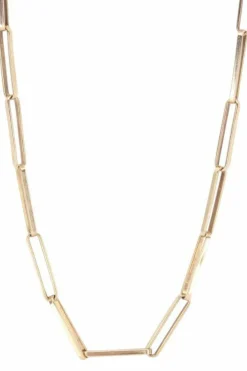 chaine maille rectangle or jaune
