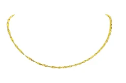 Chaine maille singapour or jaune