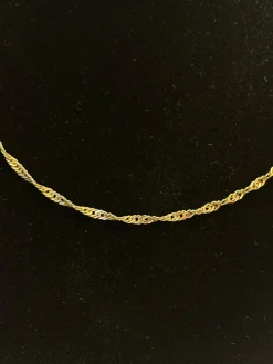 Chaine maille singapour or jaune