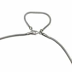 Chaine or blanc maille serpent.