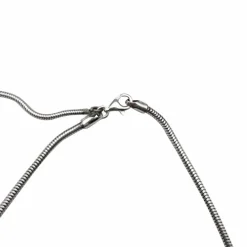Chaine or blanc maille serpent.