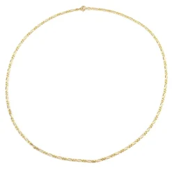 Chaine or jaune gourmette maille ovale