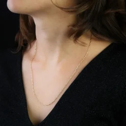 Chaine or jaune maille agrafe