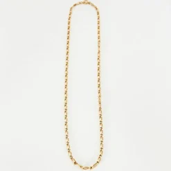 Chaine or jaune maille alternée