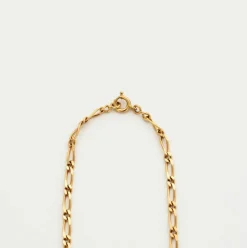 Chaine or jaune maille alternée