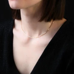 Chaine or jaune maille cube
