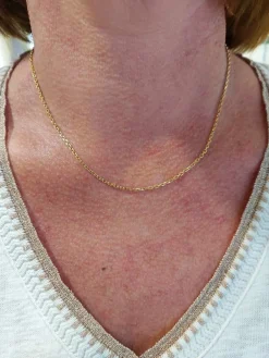 Chaine or jaune maille forçat