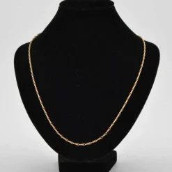 Chaine or jaune maille grain d'avoine