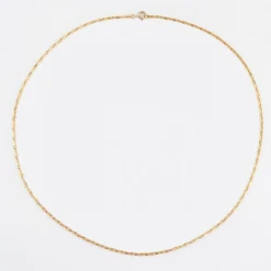 Chaine or jaune maille grain d'avoine