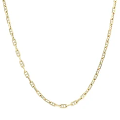 Chaine or jaune maille marine limée