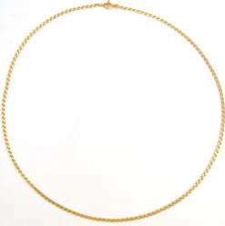 Chaine or jaune maille marine limée