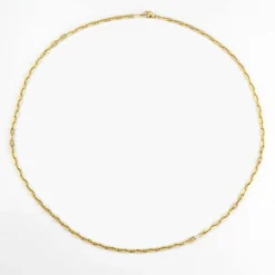 Chaine or jaune maille marine limée