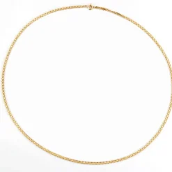 Chaine or jaune maille plate