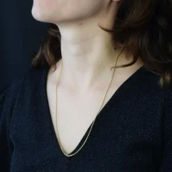 Chaine or maille forçat limée
