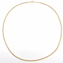 Chaine or rose maille jaseron double