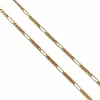 Chaine vintage or jaune mailles gourmette alternées Française 39,5 cm 2,00 gr