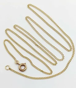 Chaine vintage or jaune maille gourmette