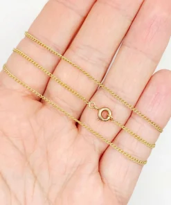 Chaine vintage or jaune maille gourmette