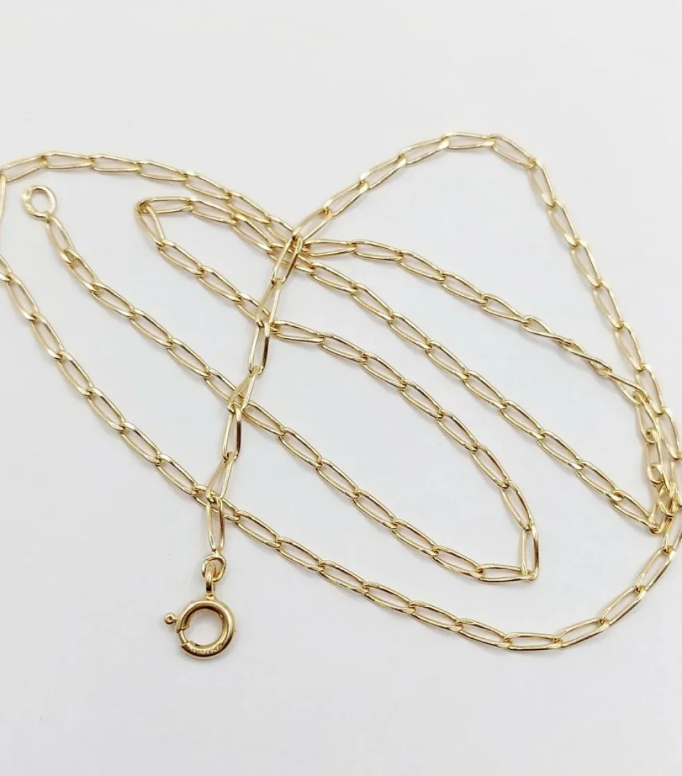 Chaine vintage or jaune mailles cheval Française 51 cm